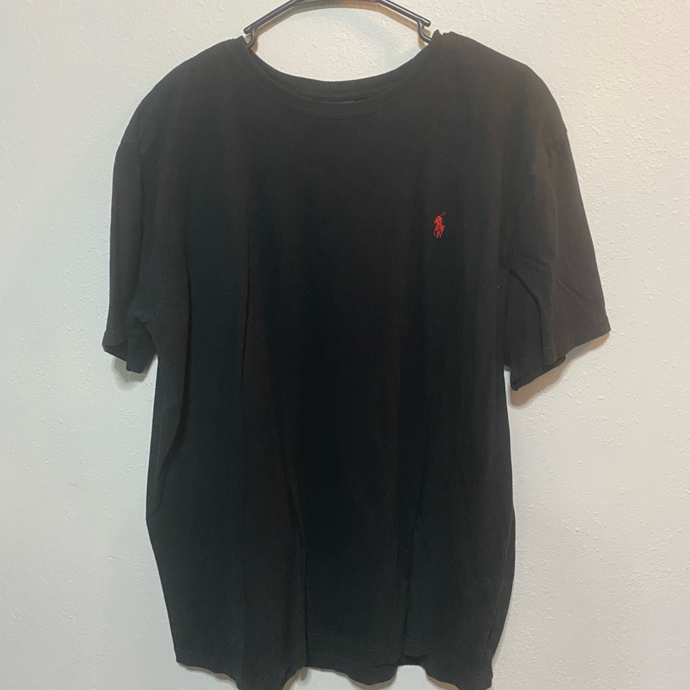Ralph Lauren Black Short Sleeve Tee with Iconic Logo